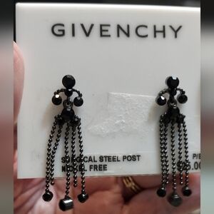 Givenchy Black Dangle Earrings